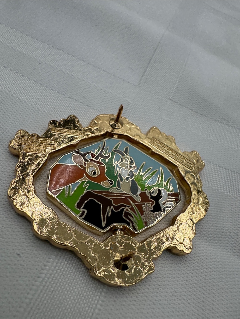 Disney Bambi 80th Anniversary Spinner Pin. LE 4800 thumper and flower - Picture 5 of 9